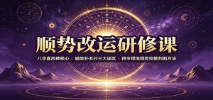 顺势改运研修课:八字喜用神核心,破除补五行三大误区,得令得地得势完整判断方法-优优云网创