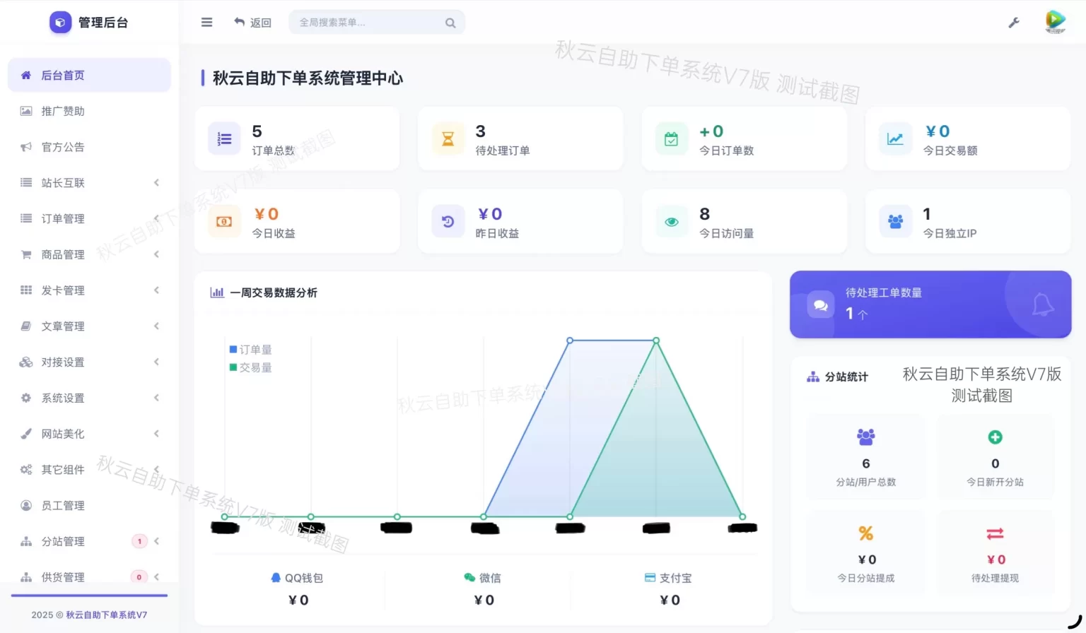 彩虹云商城二开重构美化版源码 秋云自助下单系统V7版-优优云网创