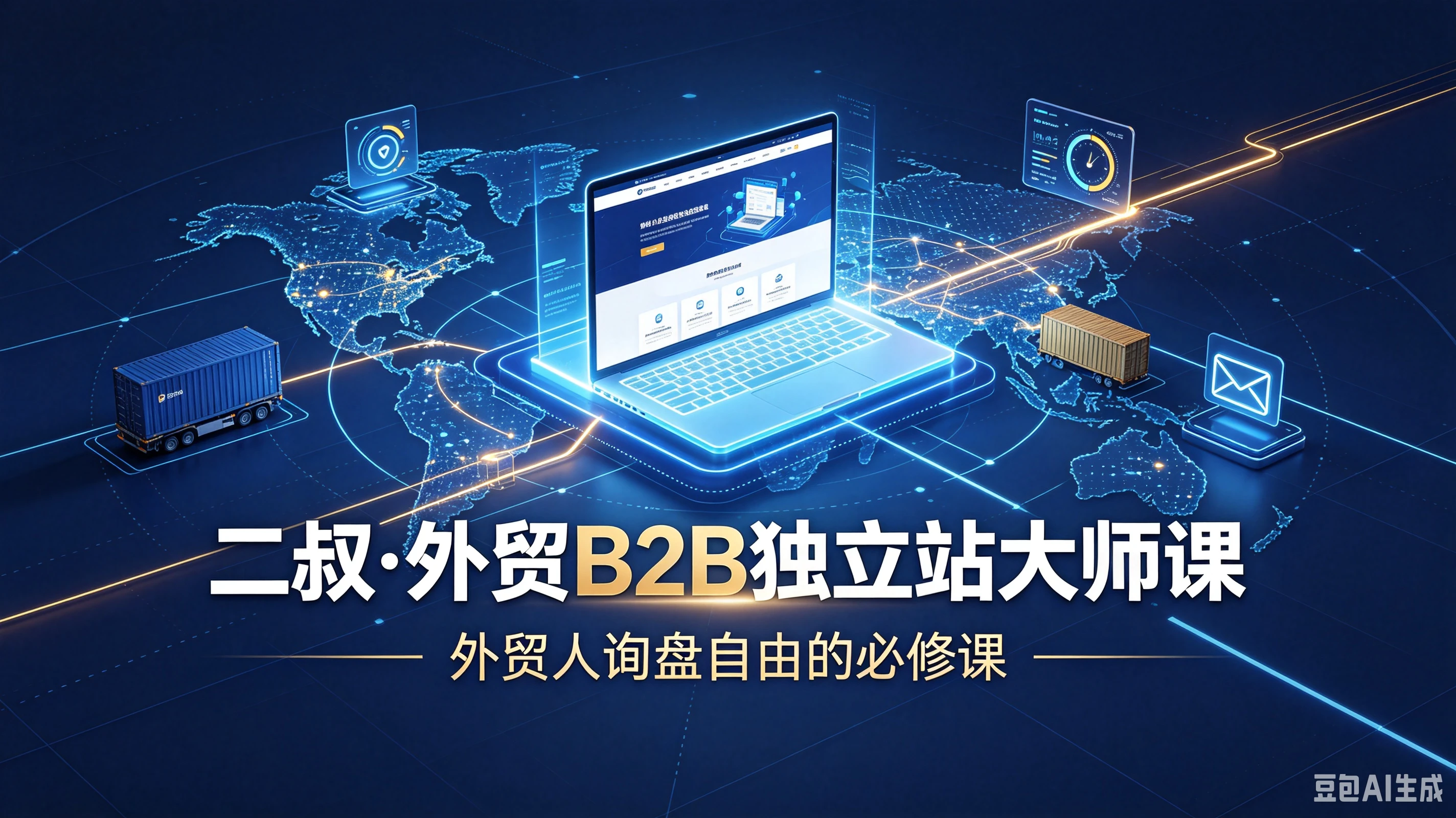 【精】二叔·外贸B2B独立站大师课-外贸人询盘自由的必修课-优优云网创