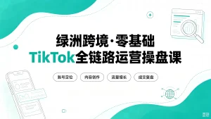 【精】绿洲跨境·零基础TikTok全链路运营操盘课,手把手教你避开合规陷阱,掌握流量变现核心技能,快速落地TikTok出海生意(更新8月)-优优云网创