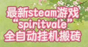最新steam爆火游戏spiritvale,单窗口日入100+,可矩阵操作,全套保姆级教程【揭秘】-优优云网创