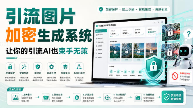 引流图片加密生成系统,让你的引流AI也束手无策-优优云网创