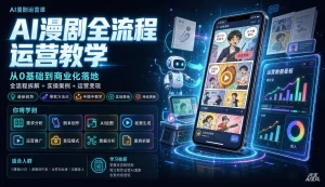 AI漫剧全流程运营教学,从创作到起号一站式教学,掌握完整变现路径,轻松打造长期轻资产副业-优优云网创