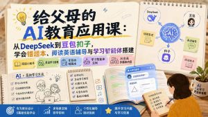 (19890期)给父母的AI教育应用课:从DeepSeek到豆包扣子,学会错题本、阅读英语辅导与学习智能体搭建-优优云网创