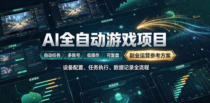 (19365期)AI全自动游戏躺賺副业:日入几百,稳定运行三年的项目!-优优云网创