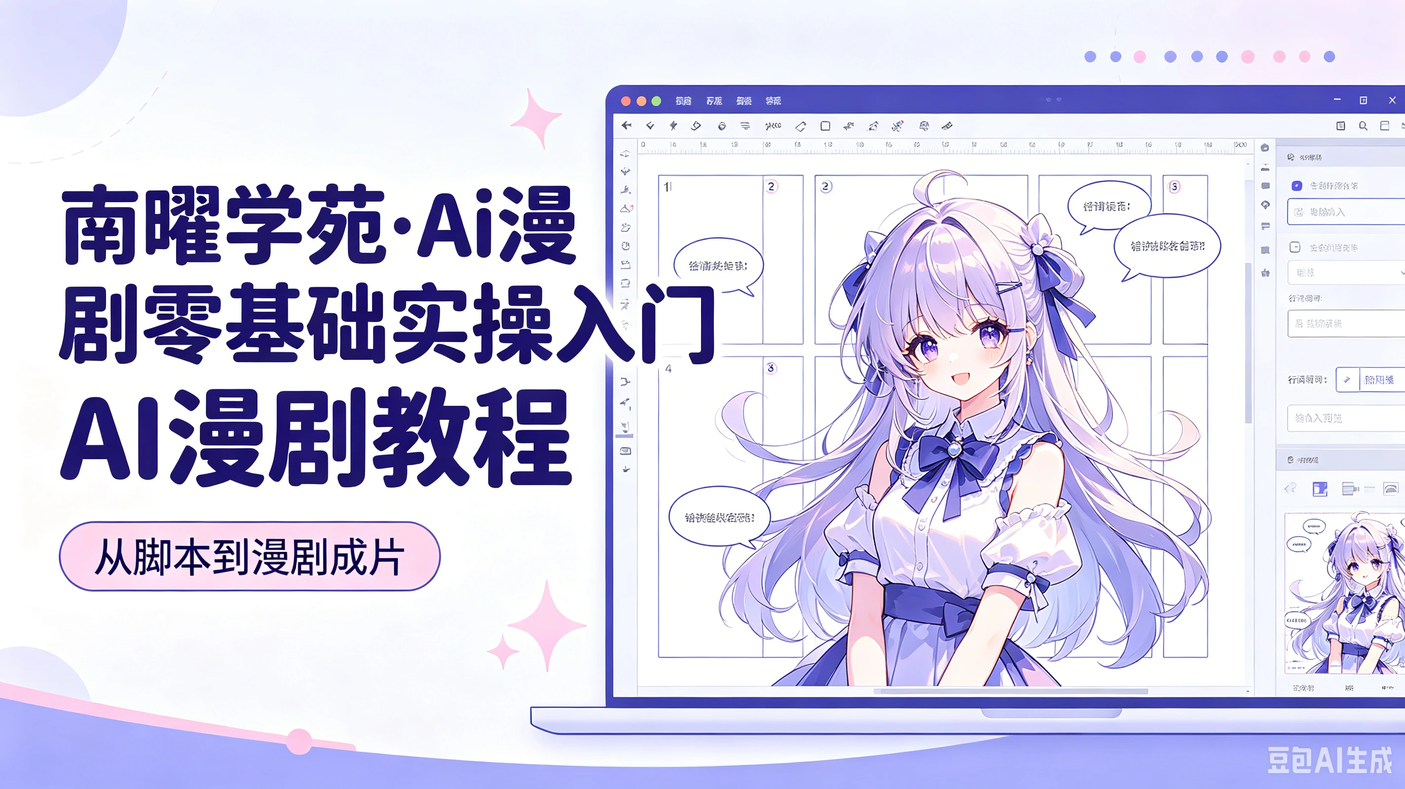 【精】南曜学苑·Ai漫剧零基础实操入门-ai漫剧教程，从脚本到漫剧成片-优优云网创