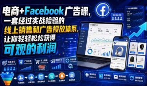 电商+Facebook广告课,一套经过实战检验的线上销售和广告投放体系,让你轻轻松松获得可观的利润【原创双语字幕】-优优云网创