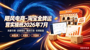 【精】飓风电商-淘宝金牌运营实操班2026年7月,流量引爆·店铺增长·爆款打造·实操复盘,金牌运营、实操班、7月新课-优优云网创