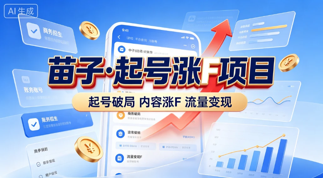 【精】苗子起号涨粉实战变现训练营，多类目零基础爆款起号、精准起号节奏、新手稳涨粉可落地变现全课-优优云网创
