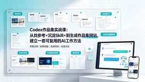 (19361期)Codex作品集实战课:从找参考×沉淀Skill×到生成作品集网站,建立一套可复用的AI工作方法-优优云网创