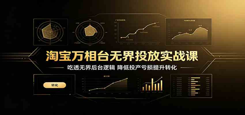 淘宝万相台无界投放实战课：吃透无界后台逻辑，降低投产亏损提升转化-优优云网创