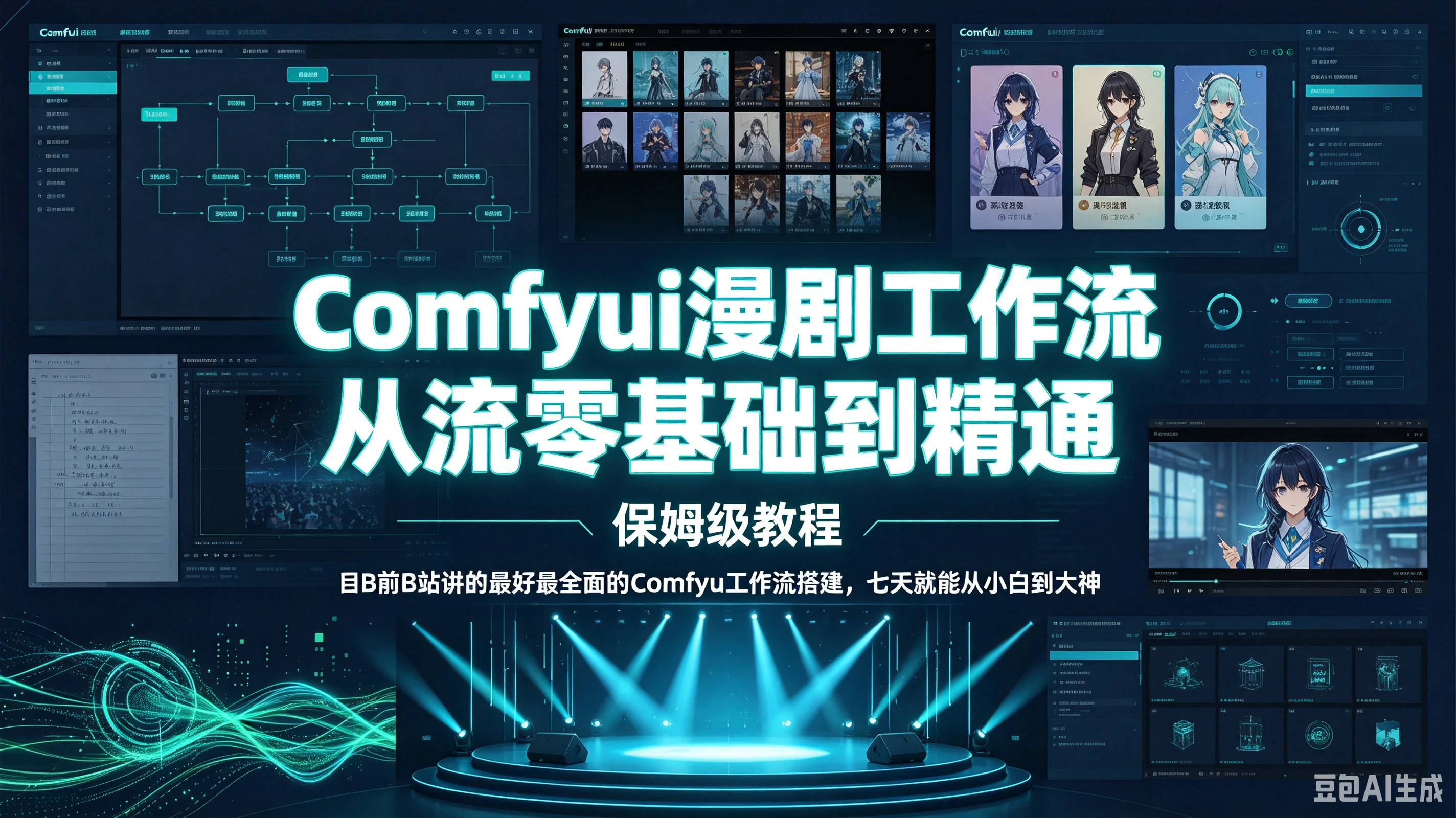 【精】Comfyui漫剧工作流从零基础到精通保姆级教程,目前B站讲的最好最全面的Comfyu工作流搭建,七天就能从小白到大神-优优云网创