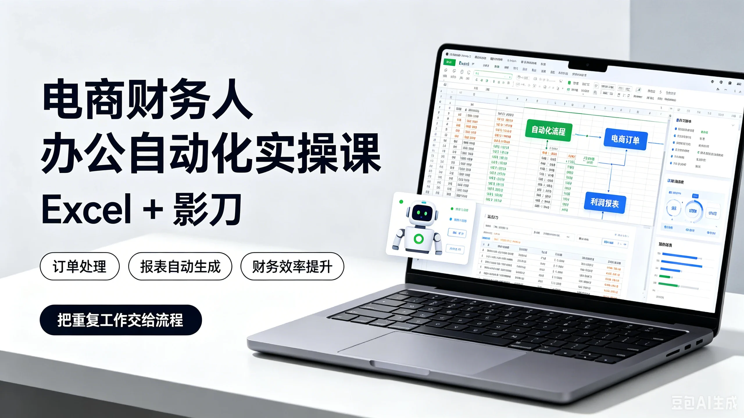 【精】电商财务人办公自动化实操课 excel+影刀-电商财务-啥好玩副业网