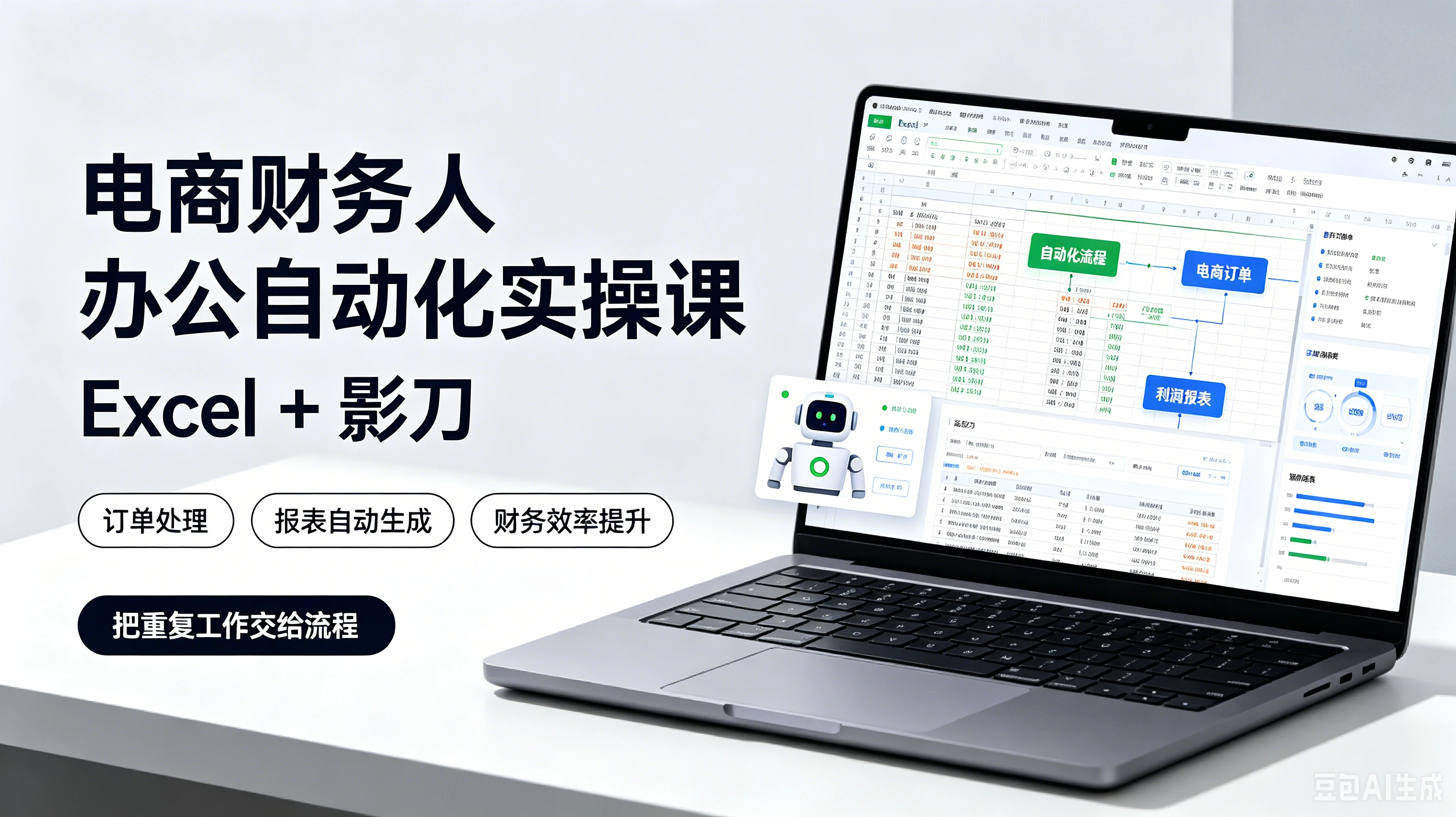 【精】电商财务人办公自动化实操课 excel+影刀-电商财务-优优云网创