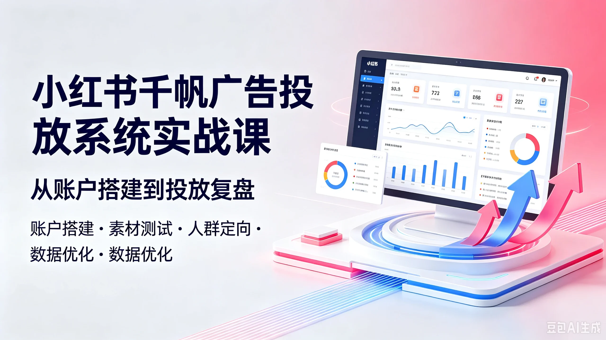 【精】小红书干帆广告投放系统实战课，从账户搭建到投放复盘-啥好玩副业网
