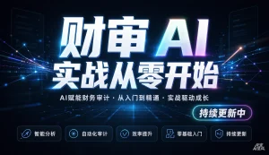 【精】财审 AI 实战从零开始(持续更新中),AI赋能财务审计、从入门到精通、实战驱动成长-优优云网创
