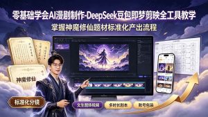 （19263期）零基础学会AI漫剧制作-DeepSeek豆包即梦剪映全工具教学，掌握神魔修仙题材标准化产出流程-优优云网创