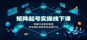 矩阵起号实操线下课：拆解行业真实案例，学会团队矩阵高效运营打法-优优云网创
