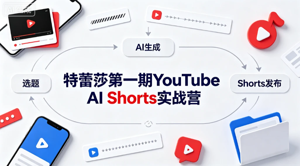【精】特蕾莎第一期YouTube AI Shorts实战营-优优云网创