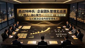 (19534期)商战特种兵|企业团队管理实战课:识人用人|凝心聚力|责任搭建|业绩突破,一站式解决企业内部管理痛点-优优云网创