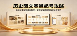 历史图文赛道起号攻略:选题故事图文成片教学,掌握短视频发布高效运营技巧-优优云网创
