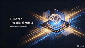（19815期）AI Pryzen 广告挂机｜24小时自动跑，日入300-500，新手零门槛-优优云网创