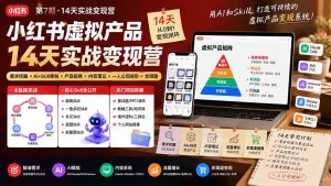 （19712期）小红书虚拟产品14天实战变现营-第7期：需求挖掘×AI+Skill原创×产品矩阵×内容笔记×一人公司进阶×全链路-优优云网创
