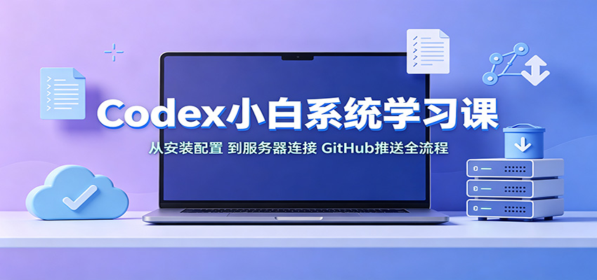 Codex小白系统学习课:小从安装配置,到服务器连接、GitHub推送全流程-优优云网创
