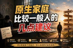 付费文章：给原生家庭比较一般人的几点建议-优优云网创