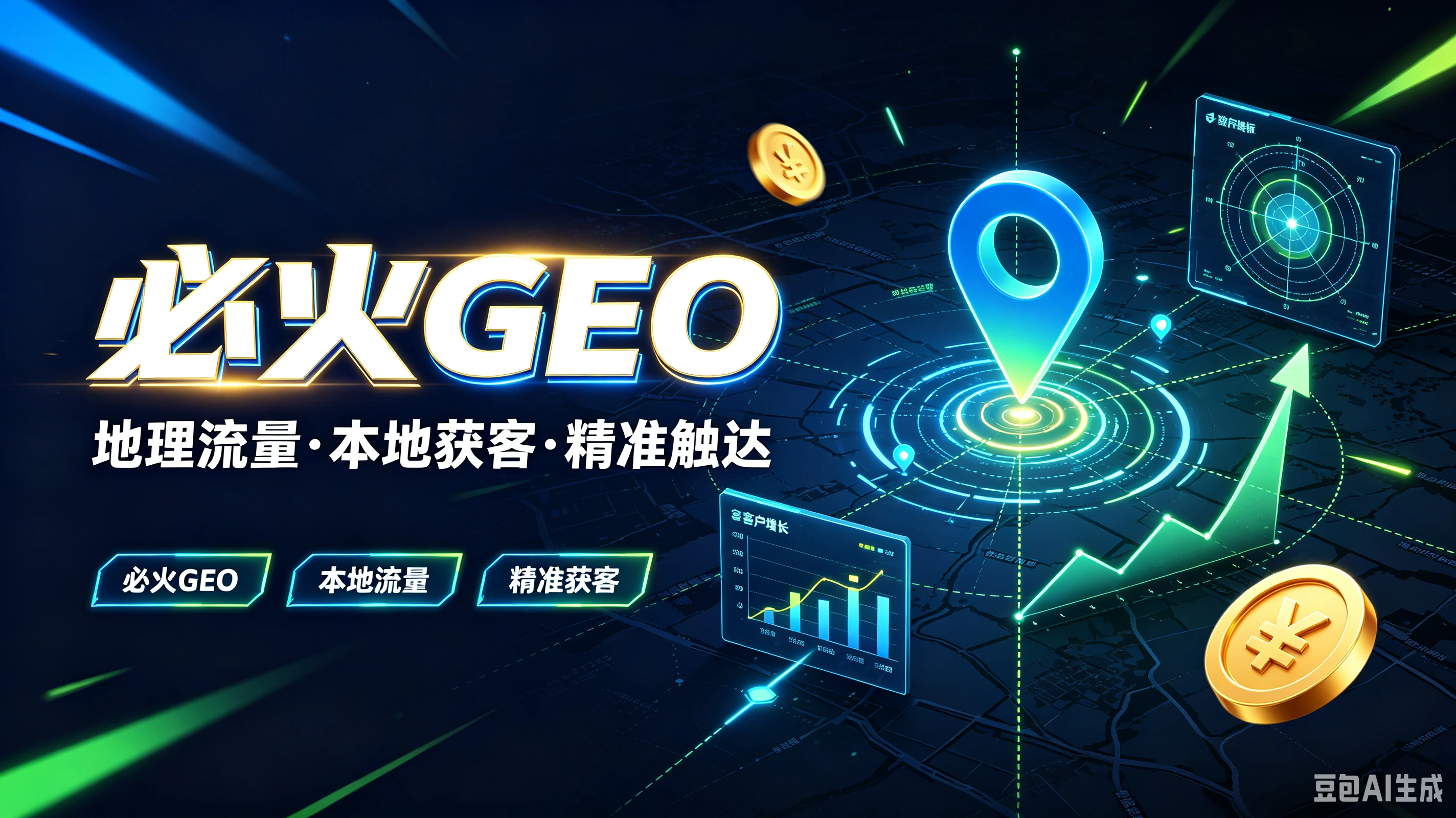 【精】必火GEO,地理流量·本地获客·精准触达,必火GEO、本地流量、精准获客-优优云网创