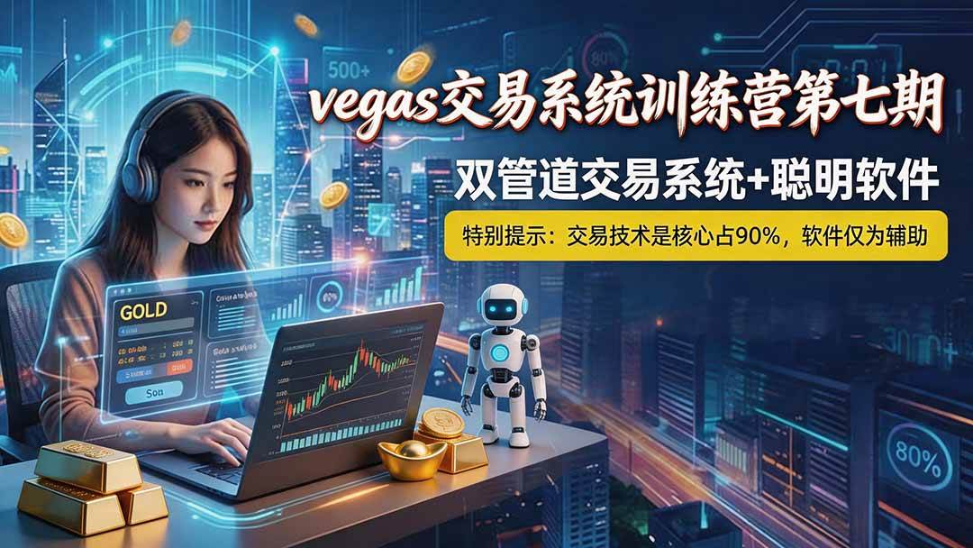 （19267期） 【3天学会手工单交易】Vegas交易技术+聪明软件，日赚50-1000U， 长期稳定，小白轻松上手-优优云网创