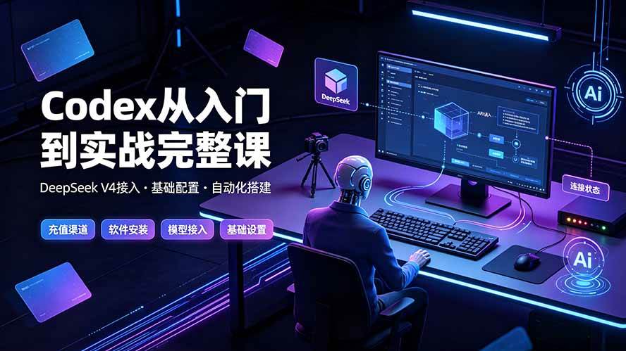 （19257期）Codex从入门到实战完整课｜充值·安装·接入DeepSeek，记忆·插件·Skill·CLI·MCP全拆解-优优云网创