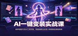 AI一键变装实战课：即梦搭配可灵AI工具实操，零基础做出丝滑人物替换变装短视频-优优云网创