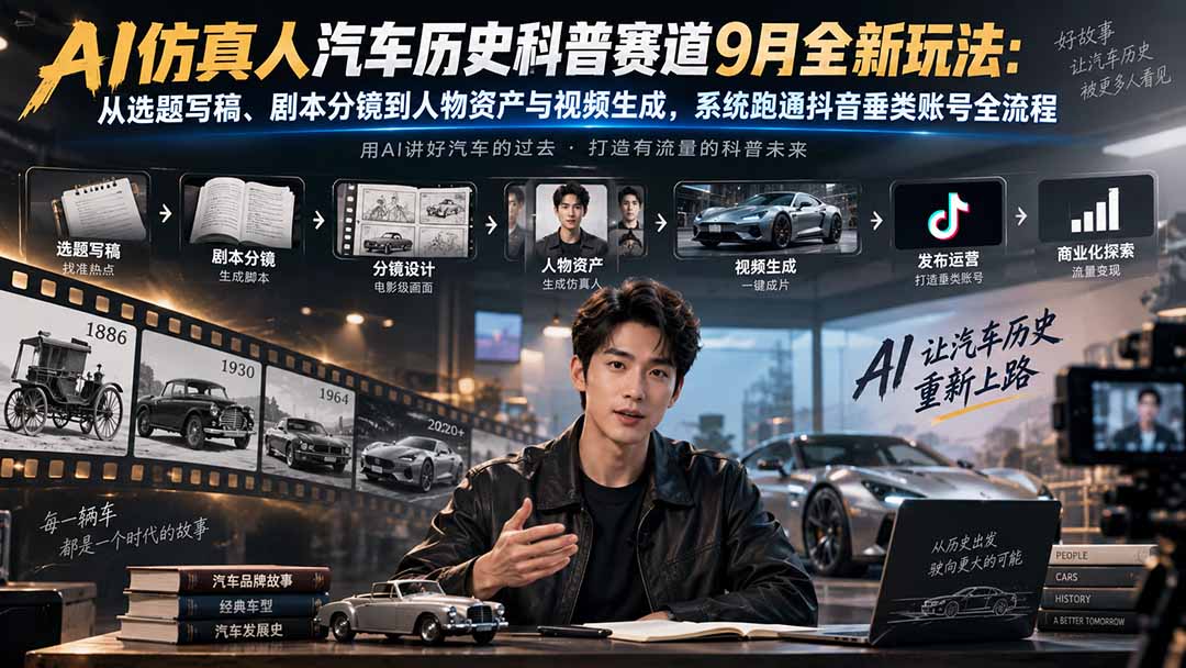 【精】略懂car·AI仿真人汽车科普教学,2 节系统课程-优优云网创