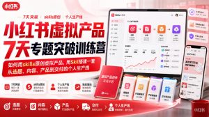 小红书虚拟产品7天专题突破训练营，如何用skills原创虚拟产品，用Skil搭建一套从选题、内容、产品到交付的个人生产线-优优云网创
