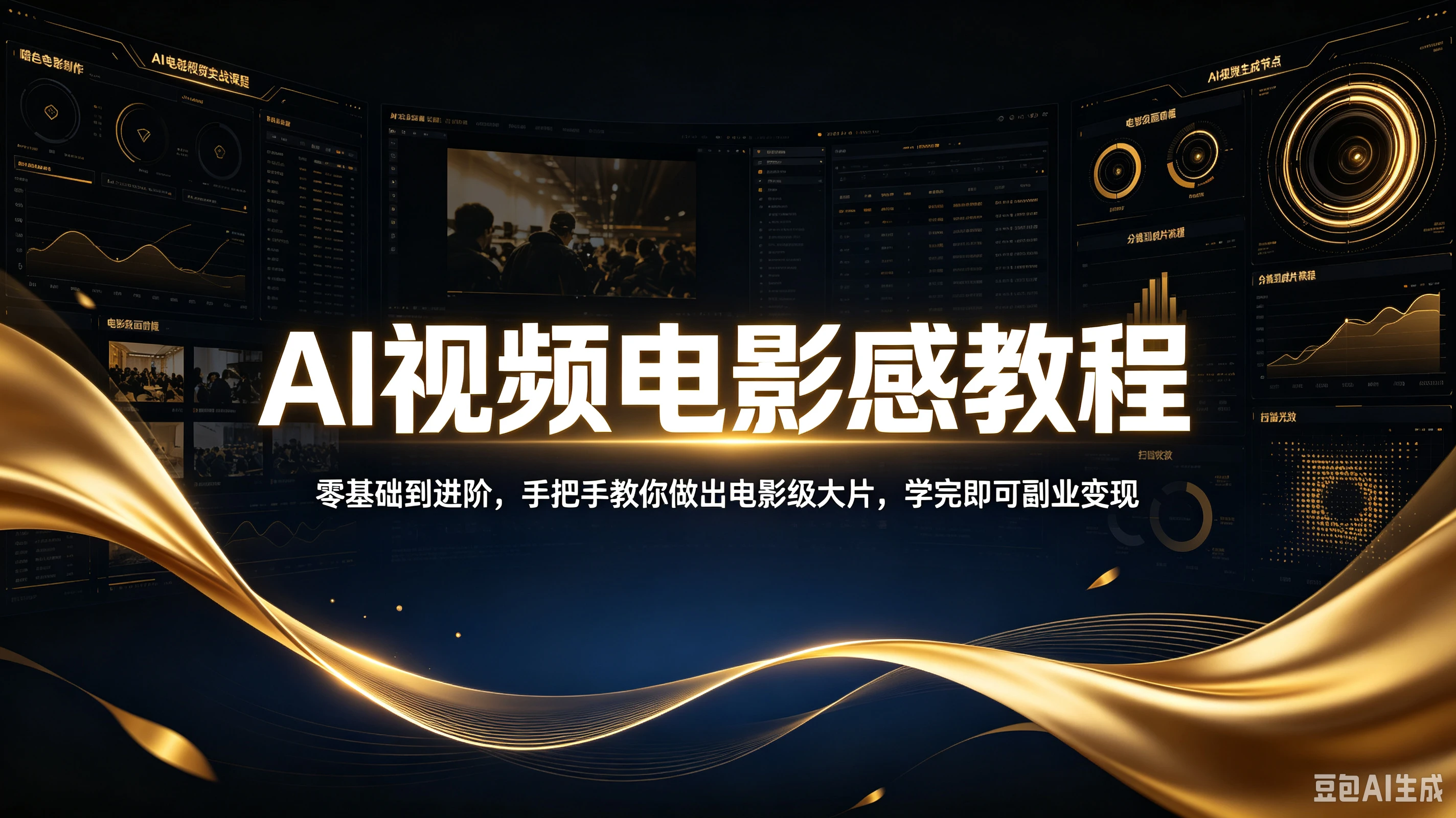 【精】AI视频电影感教程!零基础到进阶,手把手教你做出电影级大片,学完即可副业变现!-优优云网创