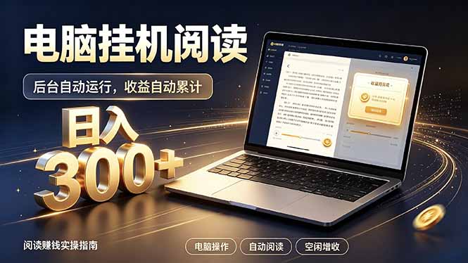 看小说也有收益?自动化流程,轻松日入300+-优优云网创