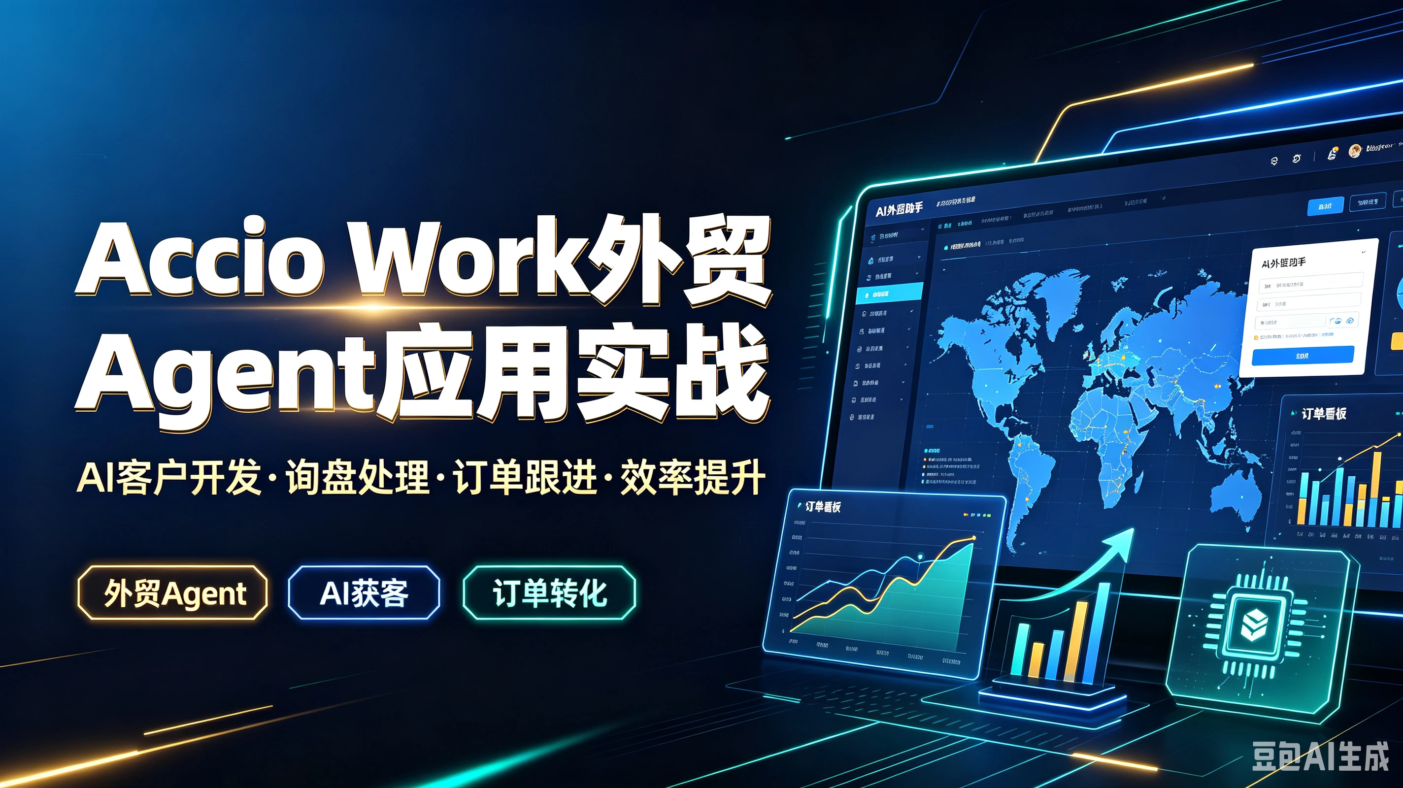 【精】Accio Work外贸Agent应用实战、AI客户开发·询盘处理·订单跟进·效率提升外贸AgentAI获客订单转化-优优云网创