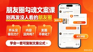 【精】朋友圈勾魂文案课,别再发没人看的朋友圈,学会一套可复制文案公式-优优云网创