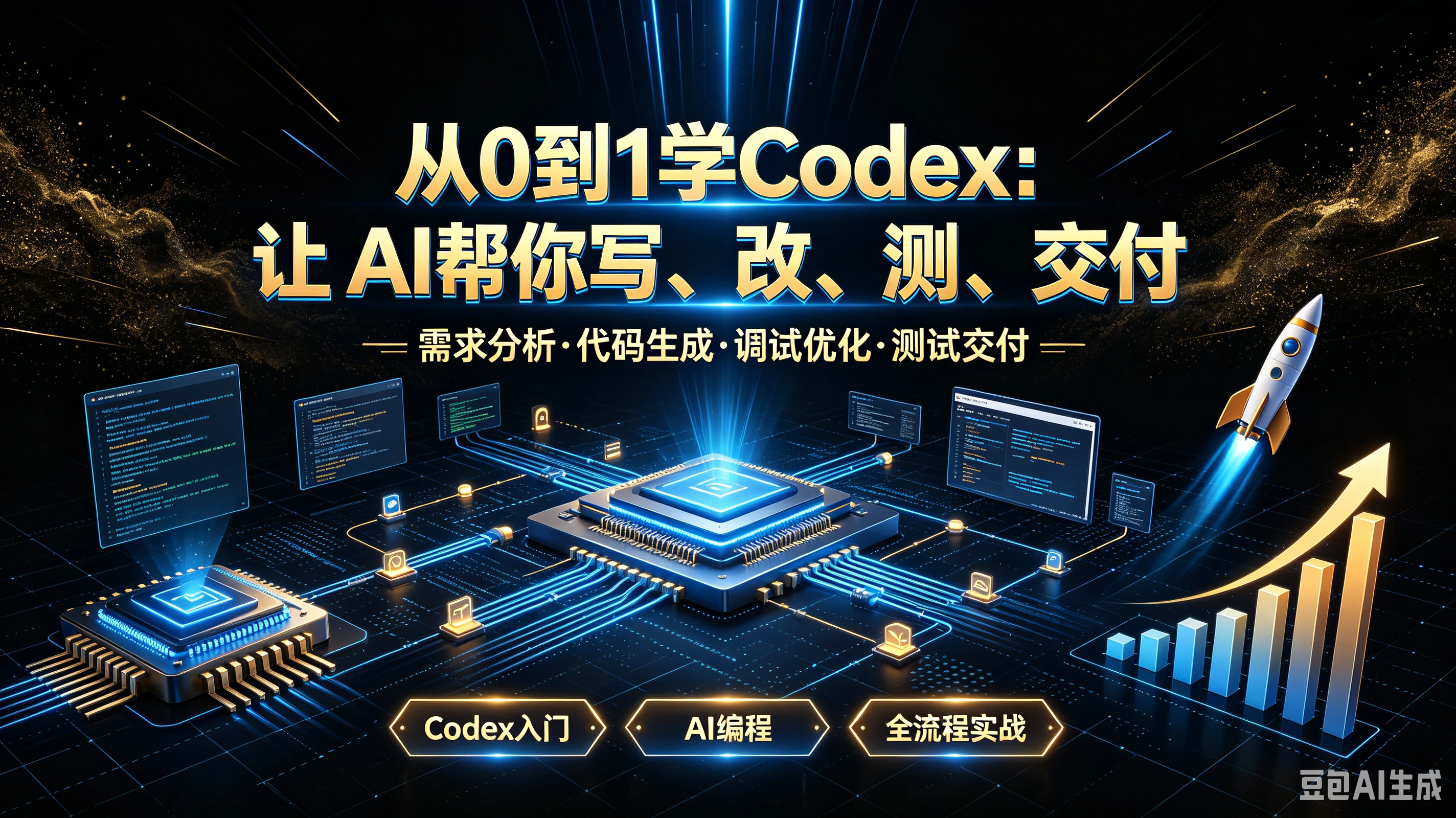 从O到1学Codex:上AI帮你写、改、测、交付,需求分析·代码生成·调试优化·测试交付一Codex入门、AI编程、全流程实战-优优云网创