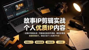 （19550期）故事IP剪辑实战｜零基础全能创作课程，解锁多赛道拍摄剪辑技巧，轻松打造个人优质IP内容-优优云网创