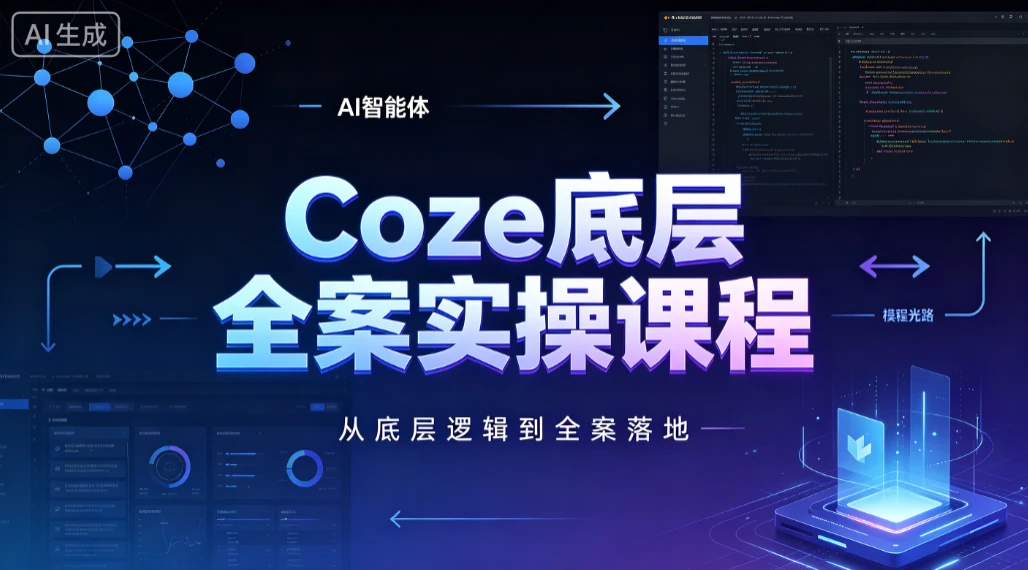 【精】华仔coze扣子底层全案实操课程，从底层逻辑到全案落地-优优云网创
