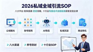 （19248期） 2026私域全域引流SOP｜八大平台·矩阵搭建·防封攻略，十行业专属话术流程精准获客变现全课-优优云网创