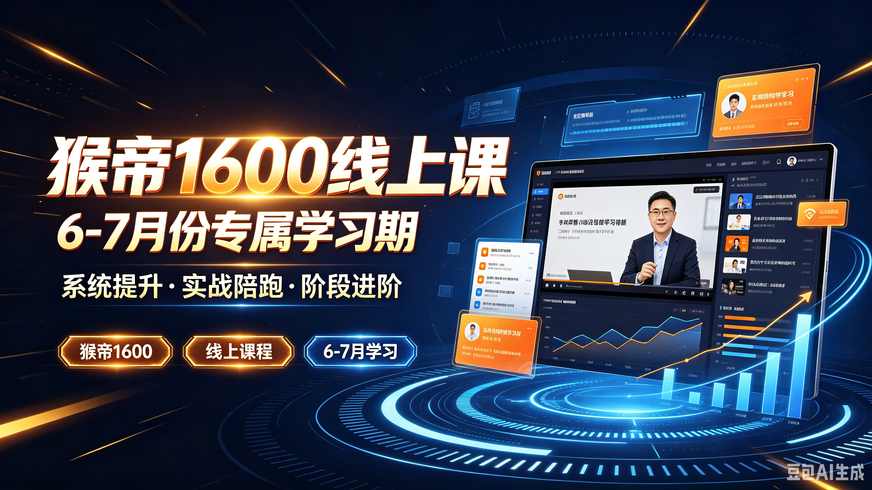 【精】猴帝1600线上课6-7月份专属学习期，系统提升·实战陪跑·阶段进阶，猴帝1600、线上课程、6－7月学习-优优云网创