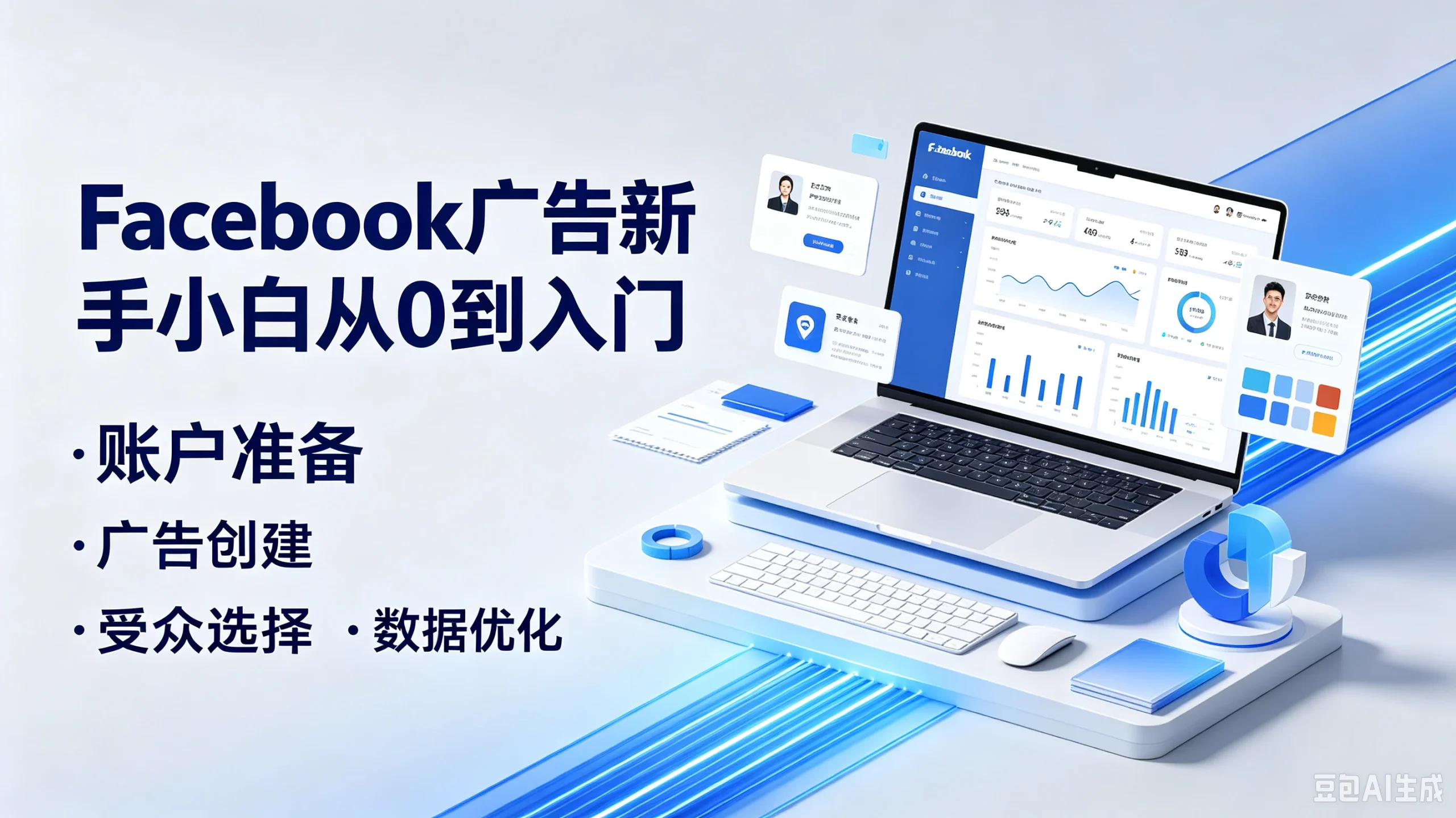 【精】Facebook广告新手小百从0到入门，账户准备·广告创建·受众选择、数据优化-啥好玩副业网