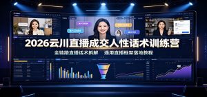 2026云川直播成交人性话术训练营：全链路直播话术拆解，通用直播框架落地教程-优优云网创