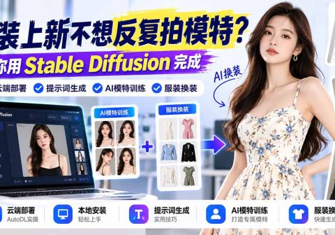 服装上新不想反复拍模特？教你用Stable Diffusion完成云端部署、提示词生成、AI模特训练与换装-免费资源