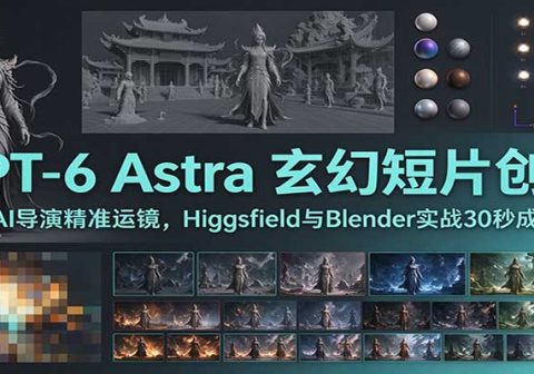 GPT-6 Astra 玄幻短片创作:AI导演精准运镜,Higgsfield与Blender实战30秒成片-免费资源