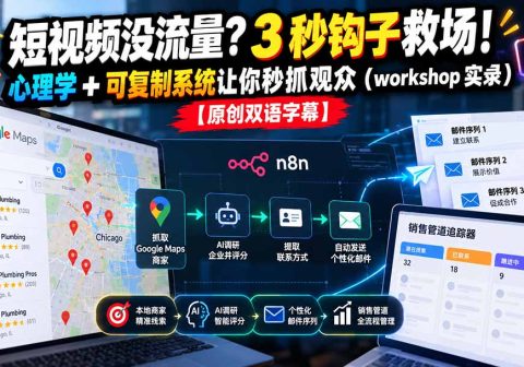 短视频没流量？3 秒钩子救场！心理学 + 可复制系统让你秒抓观众(workshop 实录-免费资源