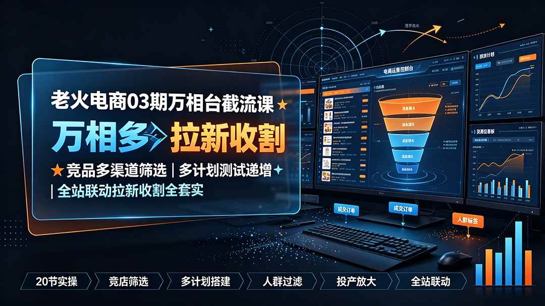 （19431期）老火电商03期万相台截流课：竞品多渠道筛-免费资源